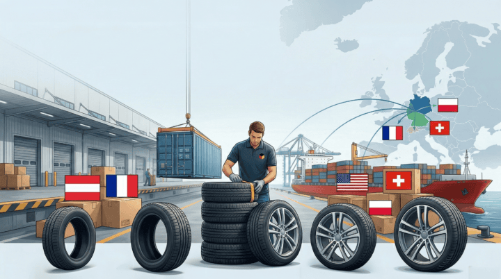 Reifen sicher und schnell weltweit versenden, mit zuverlässigem Service für internationale Autoreife.